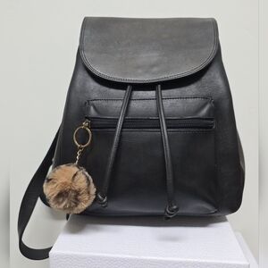 EDDIE BAUER Vintage Leather Drawstring Daypack RESTORED